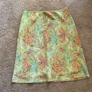 New York & Company Multicolor Floral Skirt